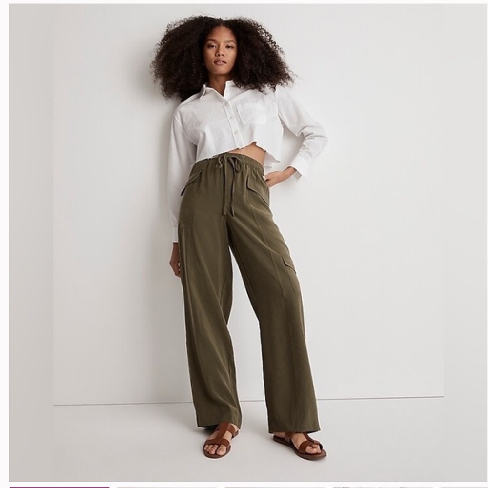 Madewell Straight Cargo Pants in Softdrape